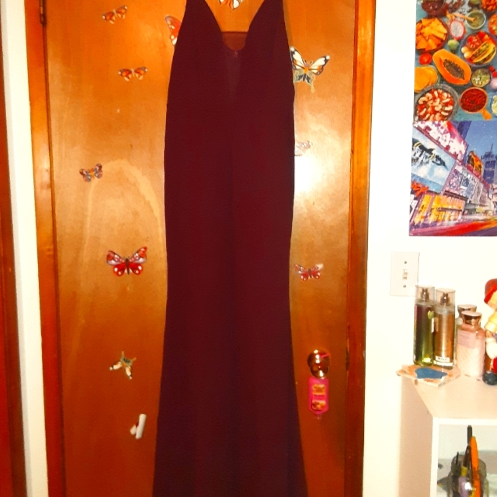 Size 6 burgundy bridesmaid dress from David's Bridal.